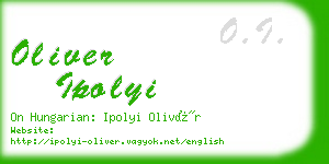 oliver ipolyi business card